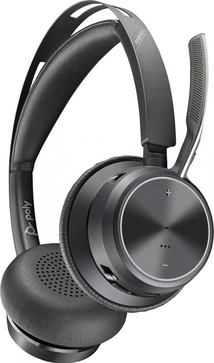 Actual product image HP POLY Voyager Focus 2 USB-C-C Headset +USB-C/A Adapter +Charging Stand
