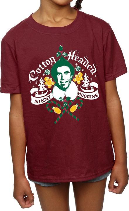 Actual product image Elf Girls Cotton Headed Ninny Muggins Cotton T-Shirt (152, 158)