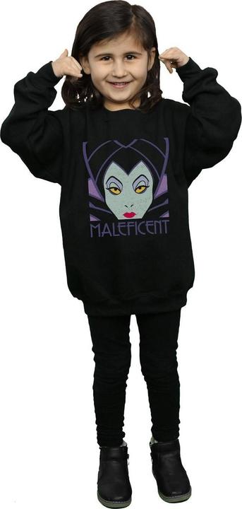 Actual product image Disney Girls Maleficent Cropped Head Sweatshirt (140, 146)
