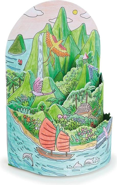 Actual product image Djeco Colouring pictures 3D diorama island