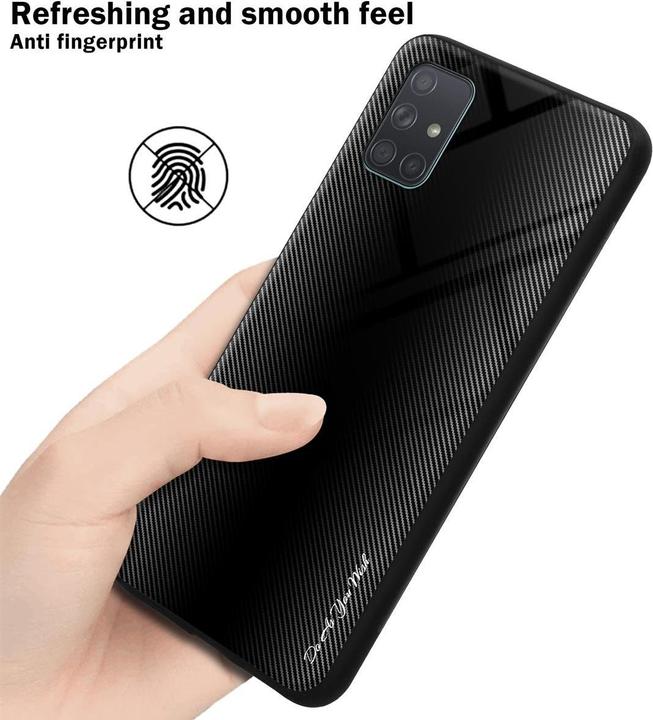 Produktbild Cadorabo TPU Gestreiftes Glas Cover (Samsung Galaxy A71)