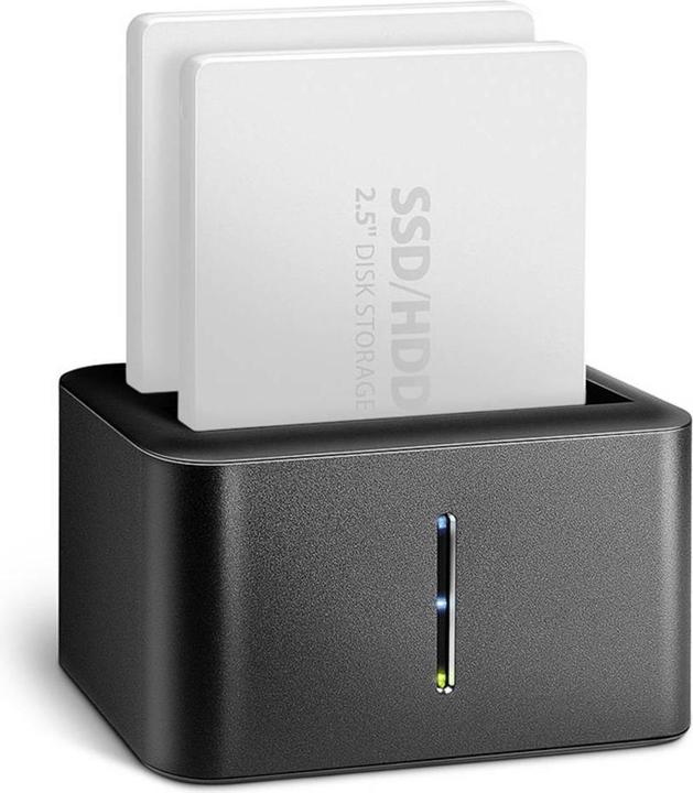 Produktbild Axagon ADSA-D25 storage drive docking station USB 3.2 Gen 1 (3.1 Gen 1) Type micro-B Black (2.5")