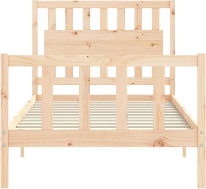 Produktbild VidaXL Massivholzbett mit Kopfteil 100x200 cm (100 x 200 cm)
