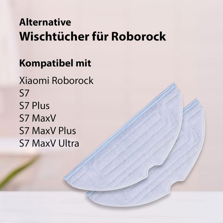 Immagine prodotto Hermex Alternative Wischtücher für Roborock S7 series Mop Aufsatz 2er Pack