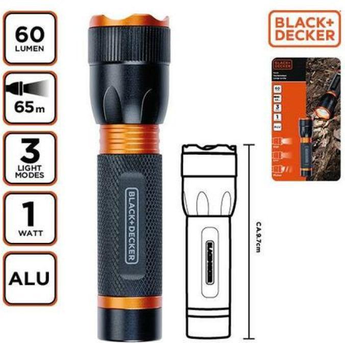 Produktbild Black & Decker Torch LED 1W 60 Lumen (60 lm)
