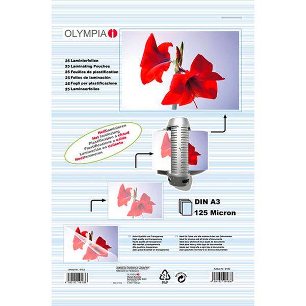 Immagine prodotto Olympia 1x25 fogli di laminazione DIN A3 125 micron (A3, 25 Pezzo/i, 125 µm)