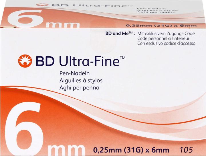 Actual product image BD Pen Nadel 31G 0.25x6mm (Pen needles + disposable needles)