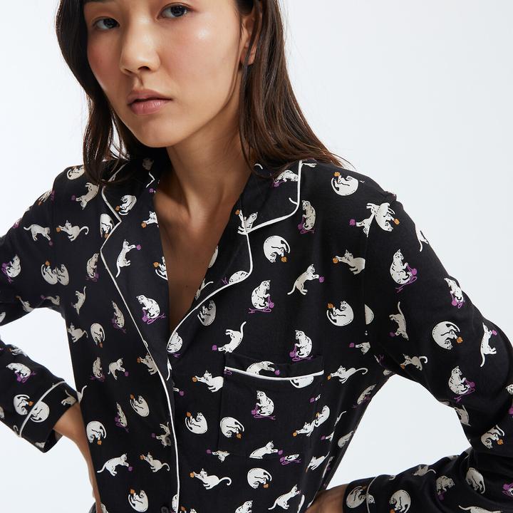 Produktbild So'home Pyjama mit Katzenmotiven (38)
