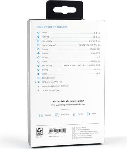 Actual product image iFixit Mahi Precision Bit Set (2, 3, 4, 5, 6, 7, 3/16, TR35, T TR 27, T TR 15, 5/32, T TR 20, 8 mm ∙ TR10, TR40 ∙ 1/4, PZ 3 ∙ 4, PH 3 ∙ PZ 1, T TR 25, 7/32, T TR 30, PH0, 1/8, 8 mm ∙ 2, 3 ∙ 1, 9/64 ∙ 4, PH1, PH2, PZ2)
