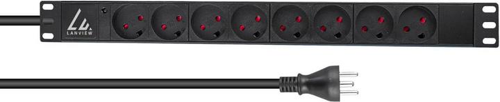 Actual product image Lanview 19" rack mount power strip