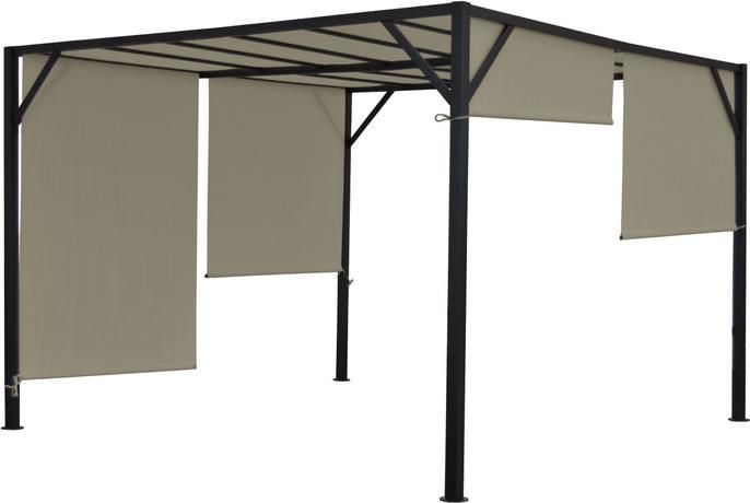 Immagine prodotto Mendler Pergola Baia, gazebo da giardino con copertura per patio, robusta struttura in acciaio da 6 cm + (405 cm, 305 cm)