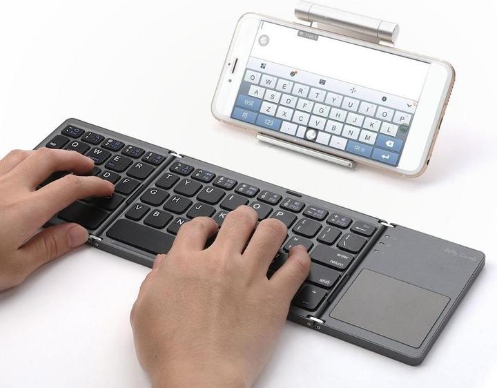 Image du produit Apfelkiste Faltbare Mini Bluetooth Tastatur Keyboard (QWERTY) mit Touchpad (US, Filaire)