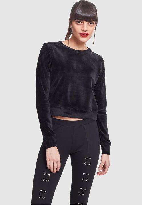 Image du produit Urban Classics Ladies Short Velvet Crew (XS)