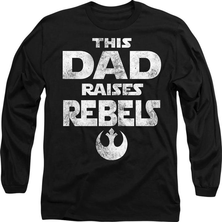 Actual product image Star Wars Unisex Adult Dad Raises Rebels Fathers Day T-Shirt (XL)