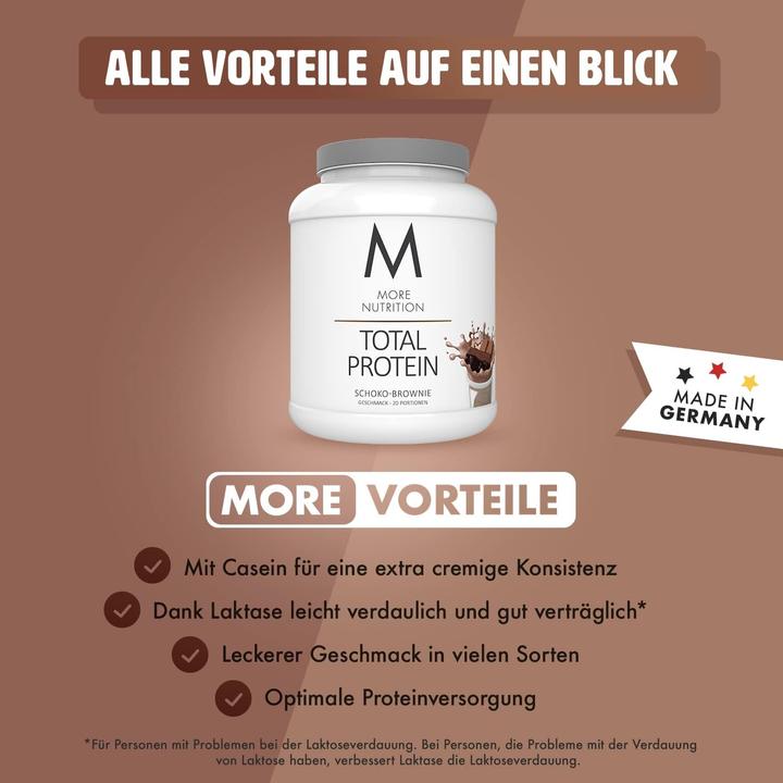 Immagine prodotto More Nutrition Proteine totali (lattina da 600 g) (Brownie al cioccolato, 1 pz., 600 g)