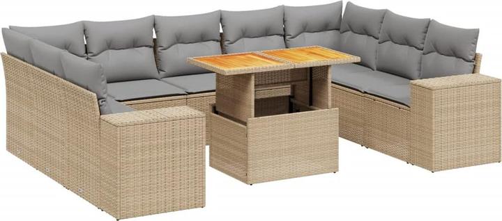 Image du produit VidaXL Ensemble salon de jardin 10 pièces avec coussins