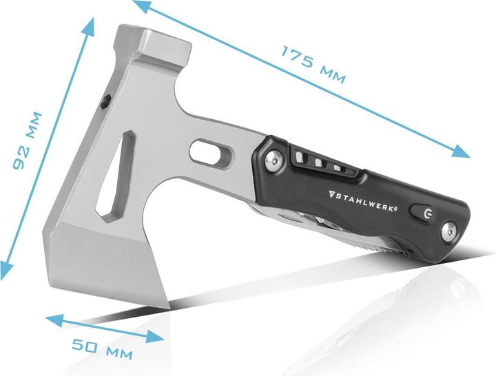 Immagine prodotto Stahlwerk Set di strumenti di sopravvivenza multifunzionali con coltello tascabile e torcia a LED