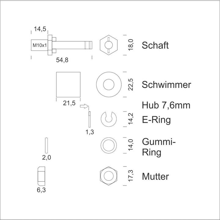 Actual product image Schabus Mini float switch SHT 8060 Active