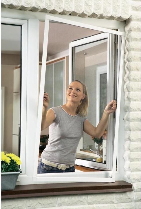Immagine prodotto tesa Zanzariera Alu COMFORT per finestre, con telaio in alluminio, senza foratura (120 x 150 cm)