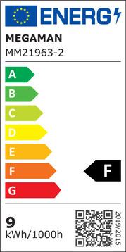 Energy Label Megaman LED lamp (E27, 8.60 W, 810 lm, 1 x, F)