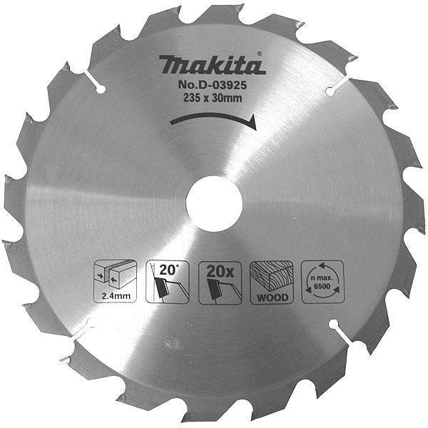 Image du produit Makita D-03931 Scie en carbure 235 x 2,4 x 30 mm 18° T48 Bois standard