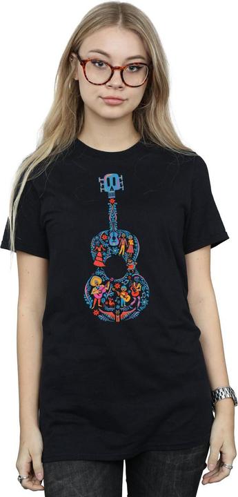 Actual product image Disney Womens/Ladies Coco Guitar Pattern Cotton Boyfriend T-Shirt (M)