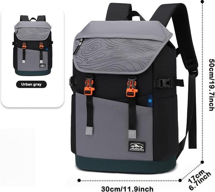 Produktbild Only-Bags.Store Nylon Casual Travel Backpack - leicht, faltbar, mit verstellbaren Trägern, Reissverschluss
