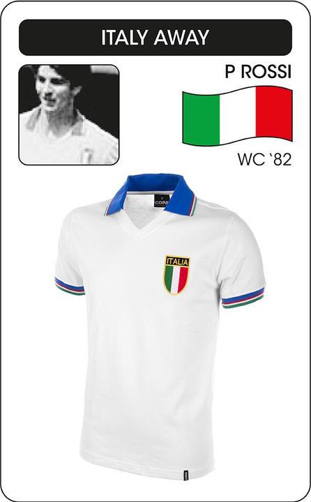Actual product image Copa Football Italy away World Cup 1982 Retro Jersey (M)