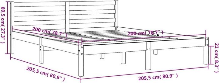 Immagine prodotto VidaXL Letto in pino (200 x 200 cm)