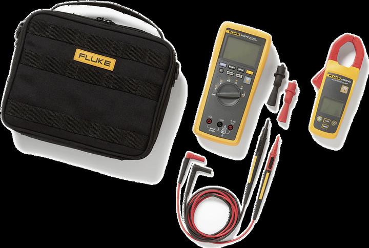 Wireless-Multimeter FLK-3000 FC · Wireless-Wechselstromzangenmodul FLK-A3000 FC · Messleitungen TL175 · Krokoklemmen AC175 · Gepolsterte Tragetasche · Batterien · Bedienungsanleitungen.