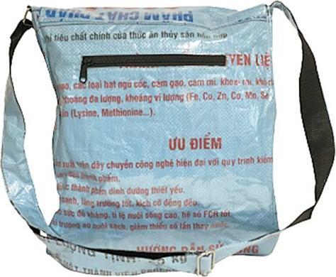 Immagine prodotto Bekos Upcycling - Borsa per studenti ricavata da sacchetti di cibo per pesci riciclati, blu