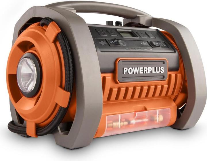 Powerplus Dual Power Luftpumpe 20V + 220V (NO BATT.)