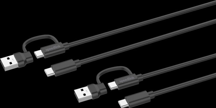 Produktbild Speedlink 2 in 1 Ladekabel (3 m, USB 2.0, USB 3.1)