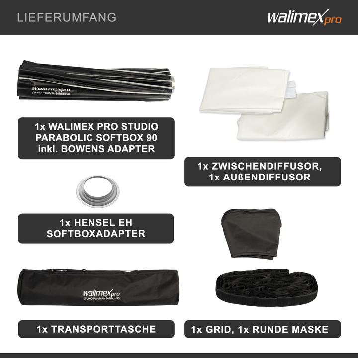 Immagine prodotto Walimex pro Softbox parabolico da studio 90 Hensel EH (Soft box, 90 cm)
