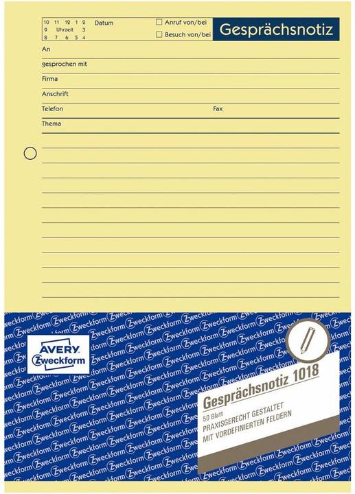 Produktbild Avery Gesprächsnotiz (50 x)