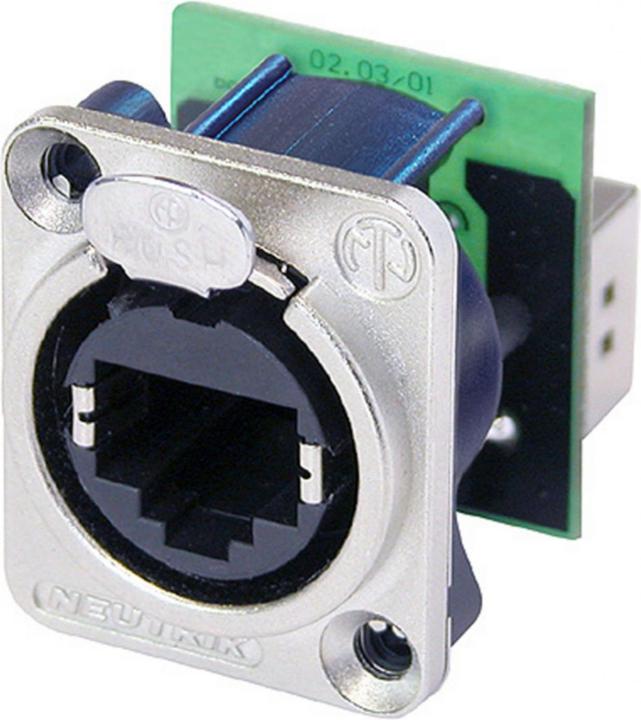 Actual product image Neutrik - Ethercon - Metal Chassis Housing With Rear-Mounted Standard Rj45 (S/FTP, CAT5e, 0.17 m)