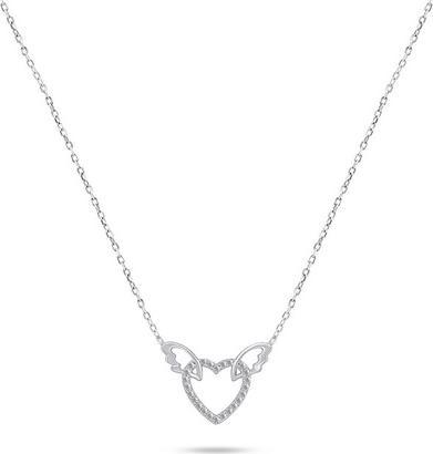 Brilio Silver - Playful silver necklace with zircons NCL36W