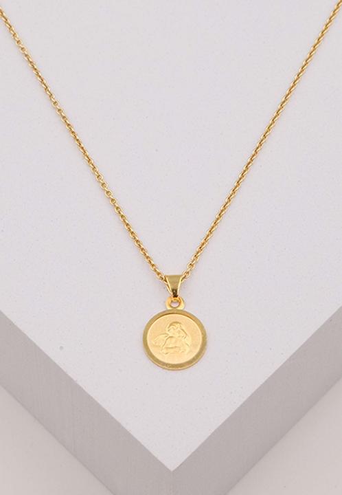 Produktbild Muau Pendant medal angel yellow gold 750, 10mm (750/18K Gelbgold)
