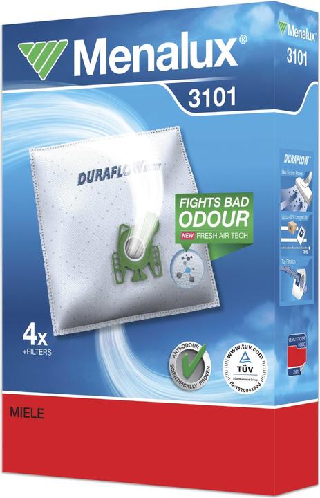 Produktbild Menalux 3101, 4 Staubsaugerbeutel Synthetik Duraflow, für Miele Complete C2, complete C3, Typ GN (5 x)