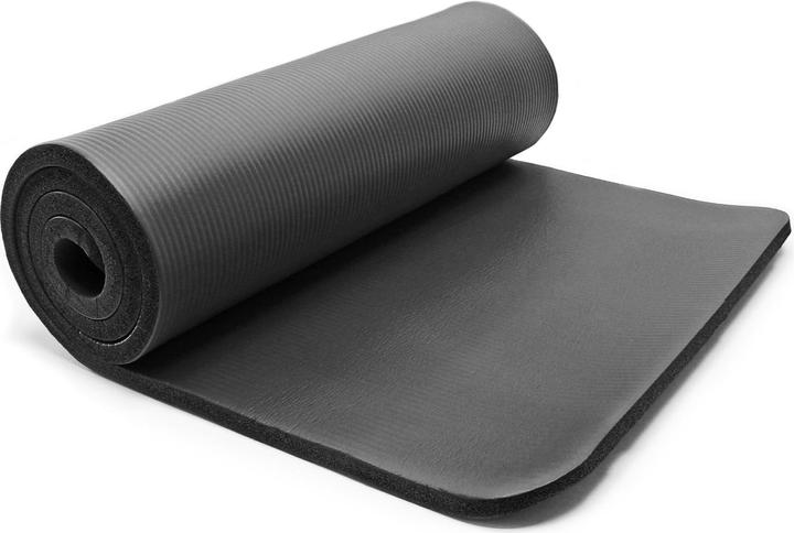 Wiltec Yogamatte schwarz 190x100x1,5cm Turnmatte Gymnastikmatte Bodenmatte Sport (15 mm)