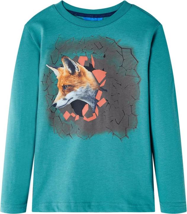 Actual product image VidaXL Children's long-sleeved shirt dark blue 128,Material: 100 (128)