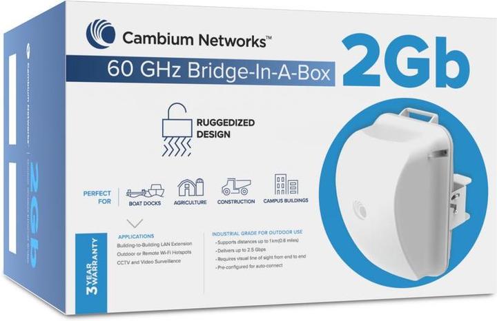 Actual product image Cambium Networks 60GHz Bridge in a Box 2Gb