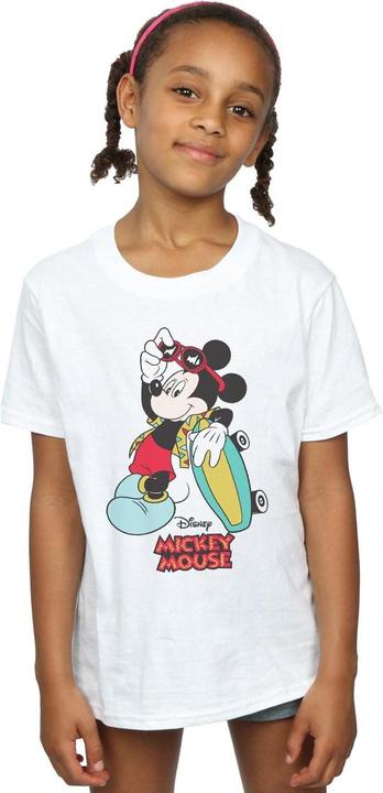 Actual product image Disney Girls Mickey Mouse Skate Dude Cotton T-Shirt (116)