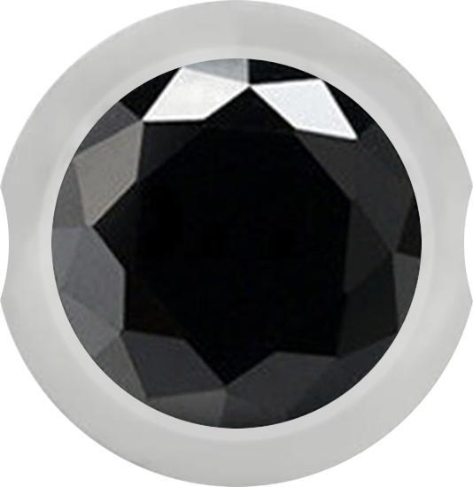 Immagine prodotto Star Piercing Palla Chiusura a sfera argento con cristallo nero (Acciaio chirurgico 316L)