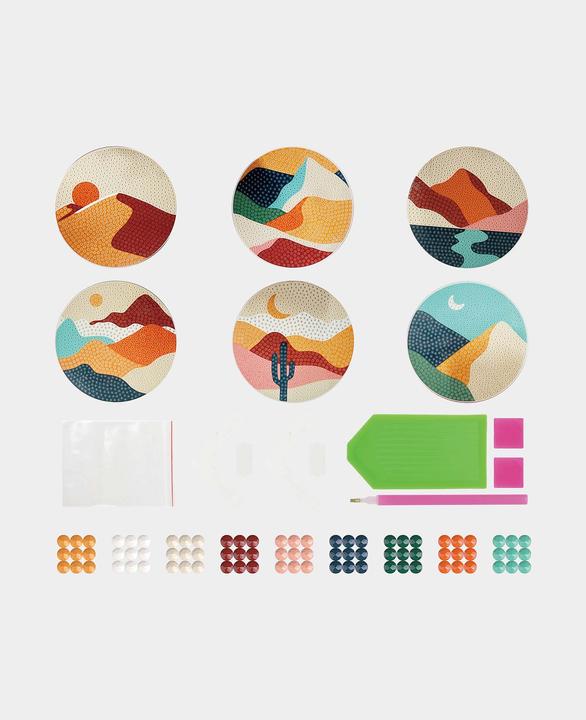 Actual product image I Am Creative Diamond Painting coaster, landscape