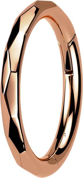 Star Piercing Micro Segmentring klappbar rosegold facettiert (Titan G23, ohne Messing)