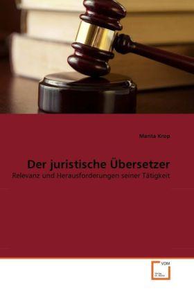Produktbild Der juristische Übersetzer (Deutsch, Französisch, Marita Krop, 2010)