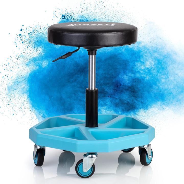 Actual product image HAZET Work seat 195N-4 (blue/black, load capacity up to 150kg, height-adjustable)