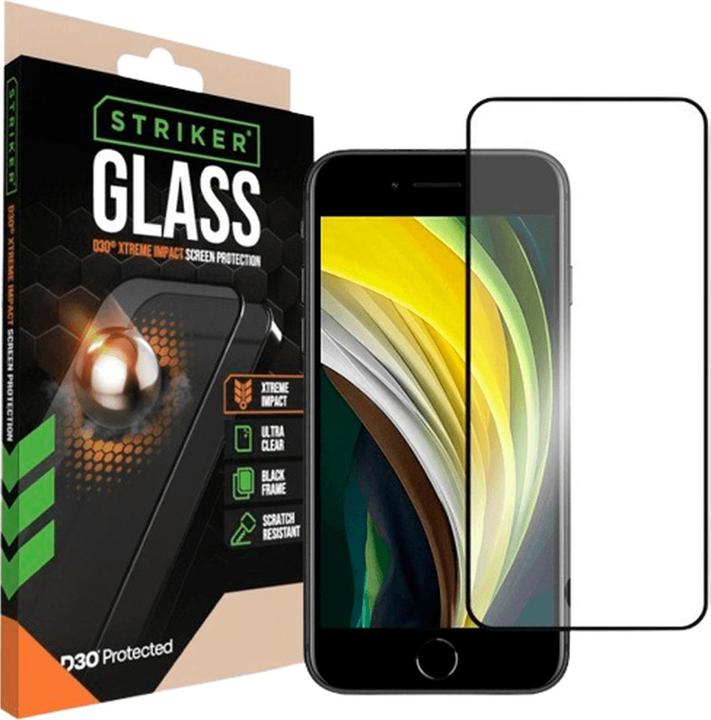 Actual product image Striker D3O Gehärtetes Glass Edge To Edge Displayschutzfolie Apple iPhone 7/8/SE 2020/2022 (1 Piece, Apple iPhone SE (2nd Gen), Apple iPhone SE (3rd Gen), Apple iPhone 7)