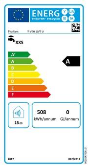 Energy Label Vaillant VEH 10/7-5 U